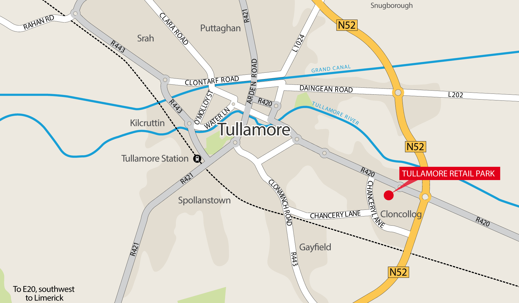Tullamore Map Location